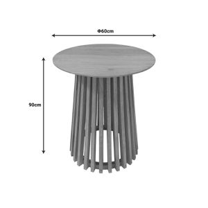 Wooden bar table Kenda Mindi in natural shade D60x90cm