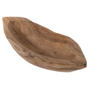 Дървена купа тик, 30x6x13cm Hm9632