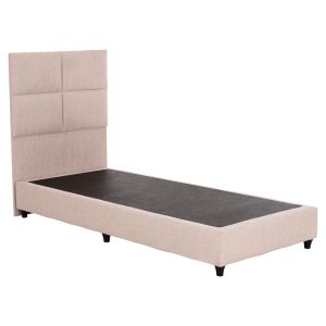 Единично легло Milo Hm652.32 плат теди в бежово - за матрак 90x200см