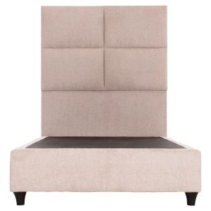 Единично легло Milo Hm652.32 плат теди в бежово - за матрак 90x200см