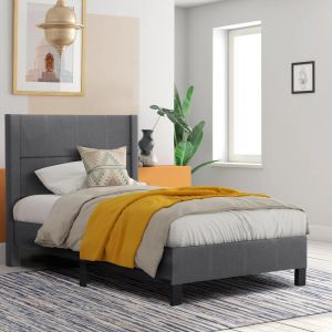 Единично легло с матрак Trillop Hm21203.12 сив плат - за размери 120x200см.