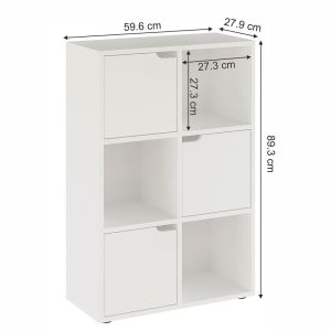 Bookel shelf in white 59.5x27.5x89cm