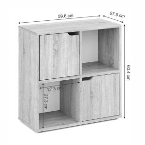 Етажерка Bookel в бял цвят 59.6x27.5x60.4см