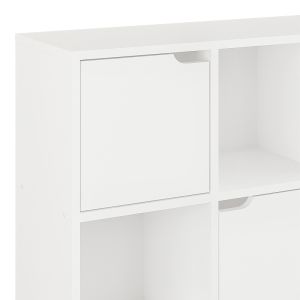 Bookel shelf in white color 88.5x27.5x89.3cm