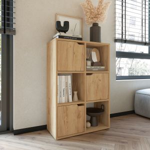 Bookel shelf in oak color 59.5x27.5x89cm