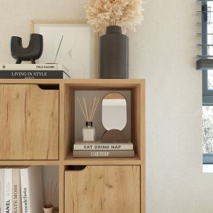 Bookel shelf in oak color 59.5x27.5x89cm