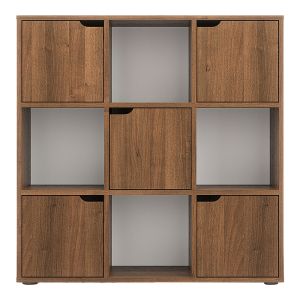 Bookel shelf in walnut color 88.5x27.5x89.3cm