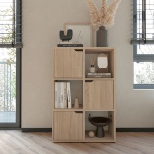 Bookel shelf in sonoma color 59.5x27.5x89cm