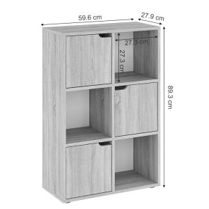 Bookel shelf in sonoma color 59.5x27.5x89cm