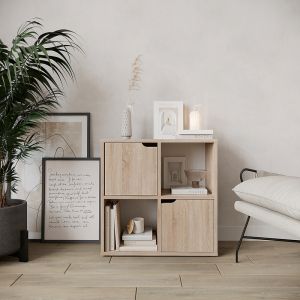 Bookel shelf in sonoma color 59.6x27.5x60.4cm