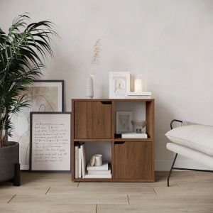 Bookel shelf, walnut color 59.6x27.5x60.4cm