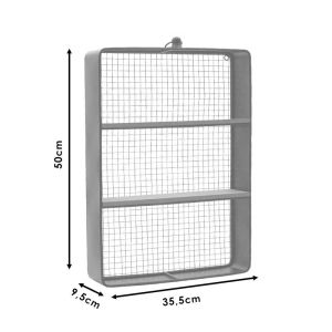 Boris metal shelf 35.5x9.5x50cm