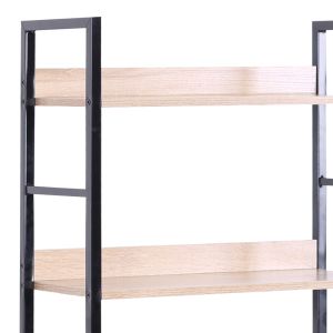 Shelf Elbo natural-black steel 60x28x160cm
