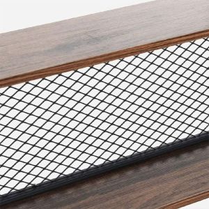 Shelf Fifer color black/walnut 120x27x185cm