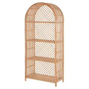 Shelf Hm9552 made of rattan in natural color 80x40x182hcm,