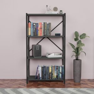 Jackrey shelf, black/anthracite, 60x30x114cm