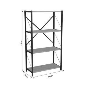 Jackrey shelf, black/anthracite, 60x30x114cm