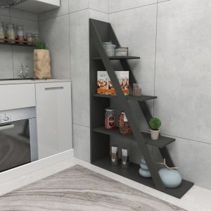 Quina shelf in anthracite color 100x30x150cm
