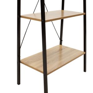 Bookcase Ramon oak color with metal frame 60x23x145.5cm