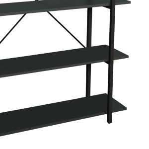 Reson shelf, black/anthracite, 120x34x180cm