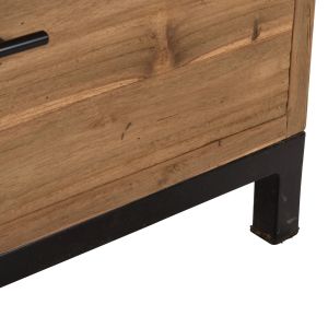 Bookcase Romulus Hm9803 made of solid teak wood-140x30x210.5hcm