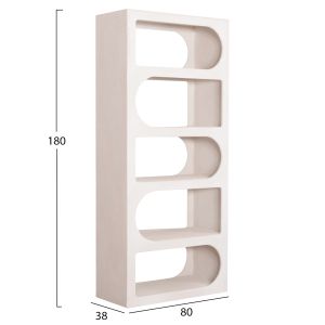 Shelf Santorini Hm18062 Mdf in white color 80x38x180hcm