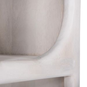 Santorini Wood Handyr shelf solid mango wood white color 60x35x120hcm Hm9706