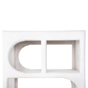 Santorini Wood Handyr shelf solid mango wood white color 60x35x120hcm Hm9706