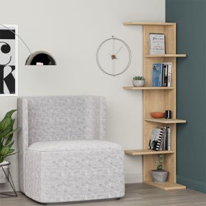 Shelf Sasо melamine oak color, dimensions 37x37x141cm