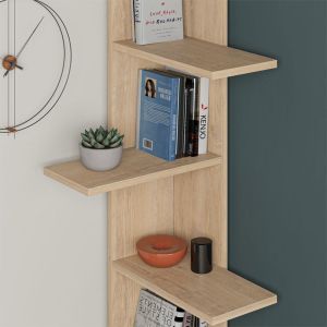 Shelf Sasо melamine oak color, dimensions 37x37x141cm