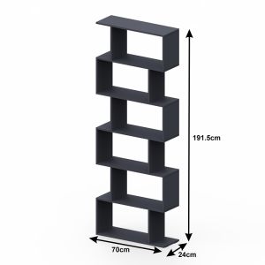Sezen shelf in white color 70x24x191.5cm