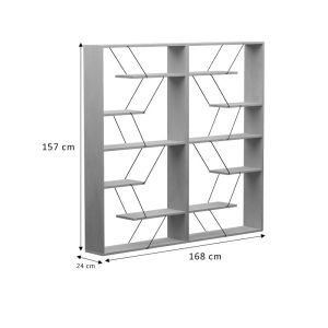 Shelf Tars color white/gray 168x24x157cm