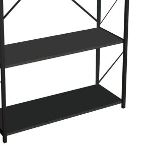 Tikilmo shelf with metal frame and melamine tops, anthracite color, 88x34x180cm