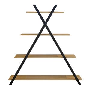 Shelf Tree, black/natural color 120x33x135cm