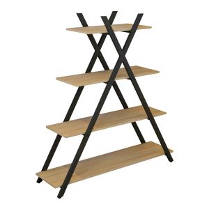 Shelf Tree, black/natural color 120x33x135cm
