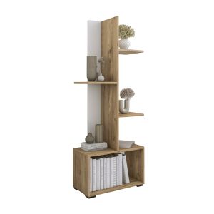 Trivio shelf Hm18195,03 melamine in white-atlantis green 50x25x127hcm