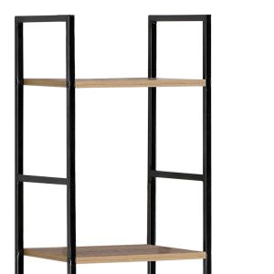 Shelf oak Azuel-black steel 29x23.5x144cm