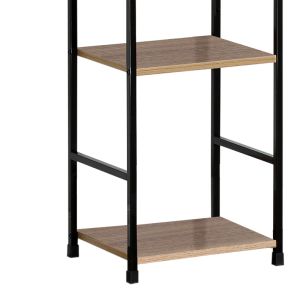 Shelf oak Azuel-black steel 29x23.5x144cm