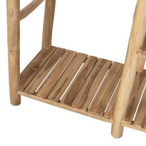 Balen Hm9550 hallway shelf made of teak wood in natural color 120x50x180cm