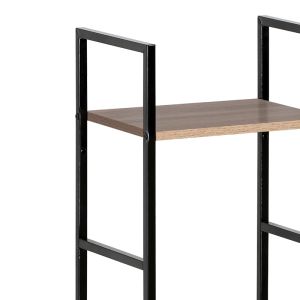 Bookshelf Bitok oak-black steel 29x23.5x80cm