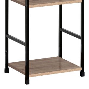 Bookshelf Bitok oak-black steel 29x23.5x80cm