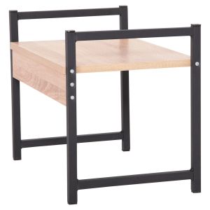 Kitchen organization shelf Becko Hm18219.03 melamine in Sonama-black metal 54.5x35x41hcm.