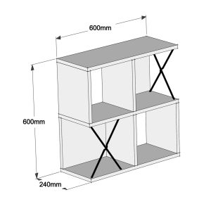 Wall shelf ημ9520.02 melamine in walnut color