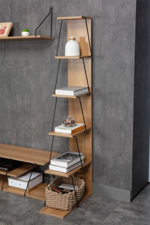 Mini shelf Tars Sonoma - black 50x22x150cm