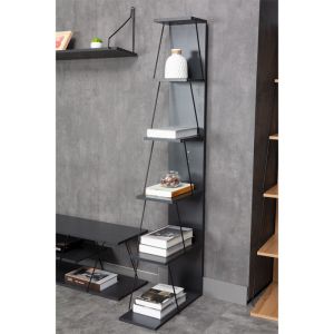 Mini shelf Tars color black/dark gray 50x22x150cm