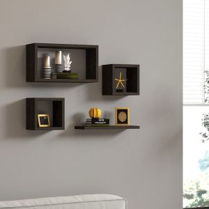 Melamine shelf Babine anthracite color 84x15x44cm