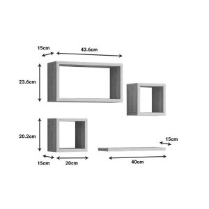 Melamine shelf Babine oak color 84x15x44cm