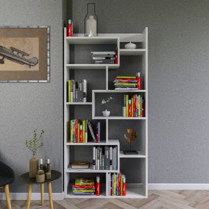 Melamine shelf in white color Hm8865,01 90x22x182cm