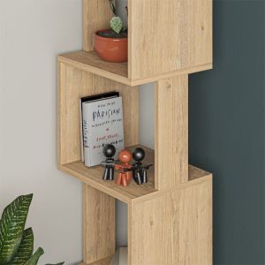 Piri melamine column shelf, oak color, 35x30x161cm