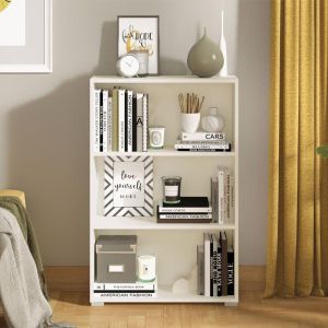 Shelving unit Tomar 3 white 70x24.5x107.5cm